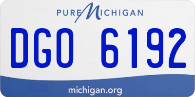 MI license plate DGO6192