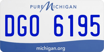 MI license plate DGO6195