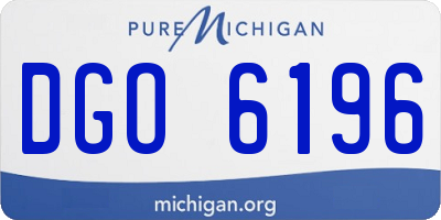 MI license plate DGO6196