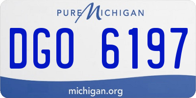 MI license plate DGO6197