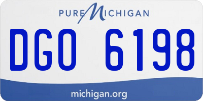 MI license plate DGO6198