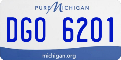 MI license plate DGO6201