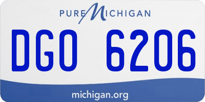 MI license plate DGO6206