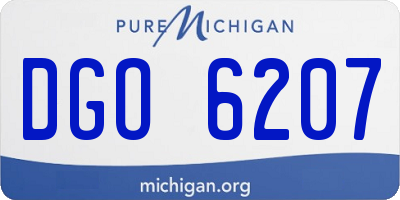 MI license plate DGO6207