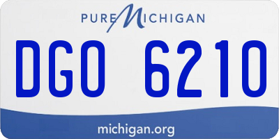 MI license plate DGO6210