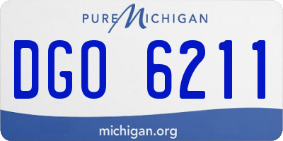 MI license plate DGO6211