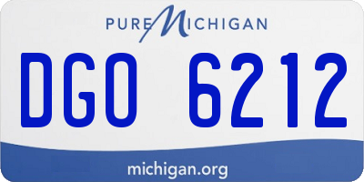 MI license plate DGO6212