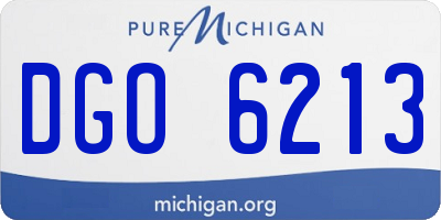MI license plate DGO6213