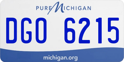 MI license plate DGO6215