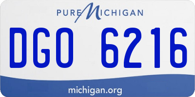 MI license plate DGO6216