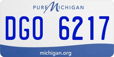 MI license plate DGO6217