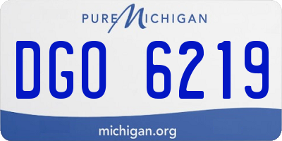 MI license plate DGO6219