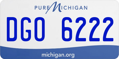 MI license plate DGO6222