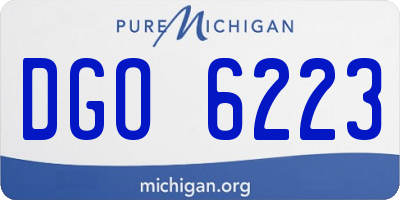 MI license plate DGO6223