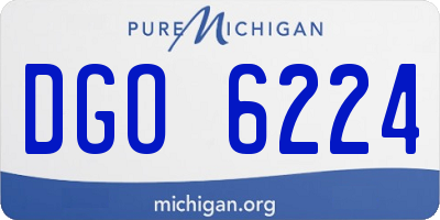 MI license plate DGO6224