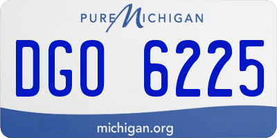 MI license plate DGO6225
