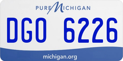 MI license plate DGO6226