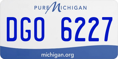 MI license plate DGO6227