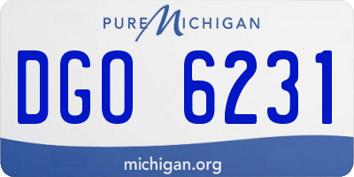 MI license plate DGO6231