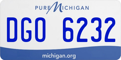 MI license plate DGO6232