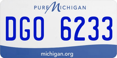 MI license plate DGO6233