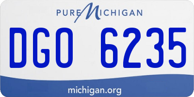 MI license plate DGO6235