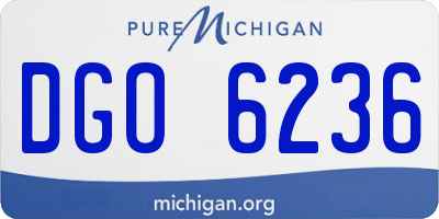 MI license plate DGO6236