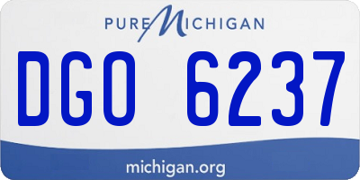 MI license plate DGO6237