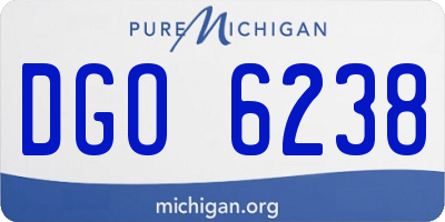 MI license plate DGO6238
