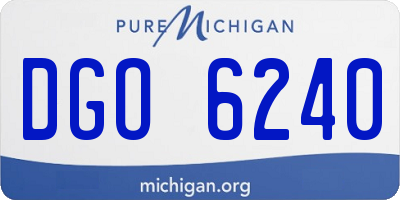 MI license plate DGO6240