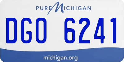 MI license plate DGO6241