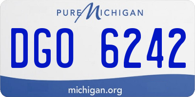 MI license plate DGO6242