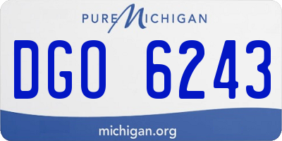 MI license plate DGO6243