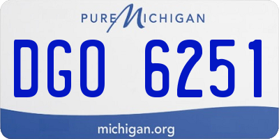 MI license plate DGO6251