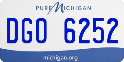 MI license plate DGO6252