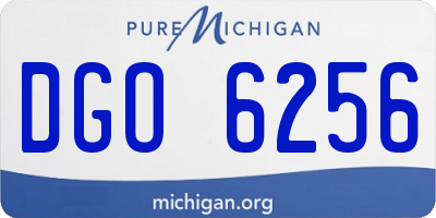 MI license plate DGO6256