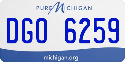 MI license plate DGO6259