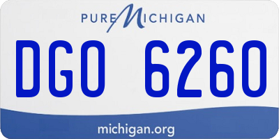 MI license plate DGO6260