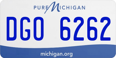 MI license plate DGO6262