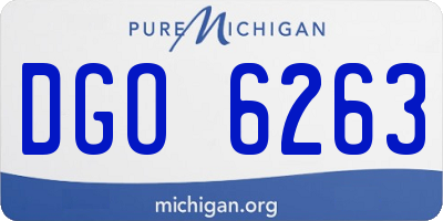 MI license plate DGO6263