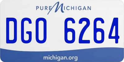 MI license plate DGO6264