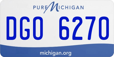 MI license plate DGO6270