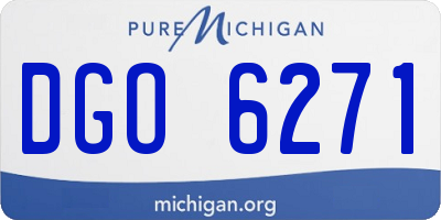 MI license plate DGO6271