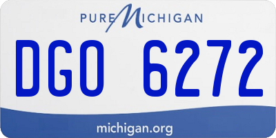 MI license plate DGO6272