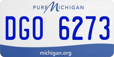MI license plate DGO6273