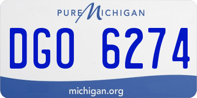 MI license plate DGO6274