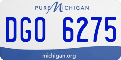 MI license plate DGO6275