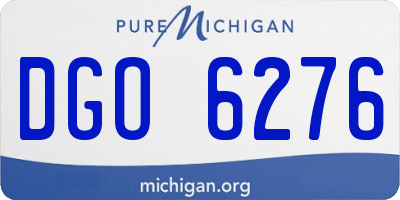 MI license plate DGO6276