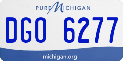 MI license plate DGO6277