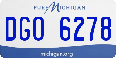 MI license plate DGO6278